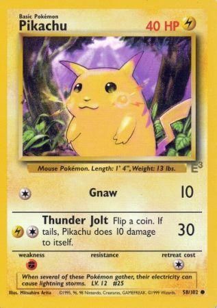 Pikachu E3 Stamped Base Set 58/102