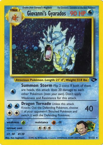 Giovanni's Gyarados Holo Gym Challenge 5/132