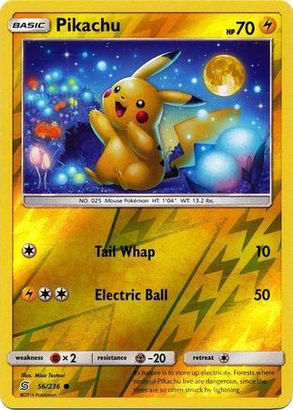 Pikachu Reverse Holo Unified Minds 56/236