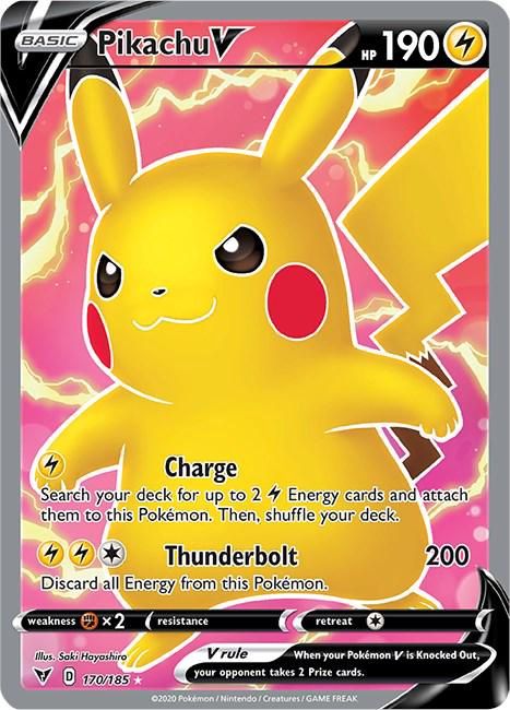 Pikachu V Full Art Holo Vivid Voltage 170/185