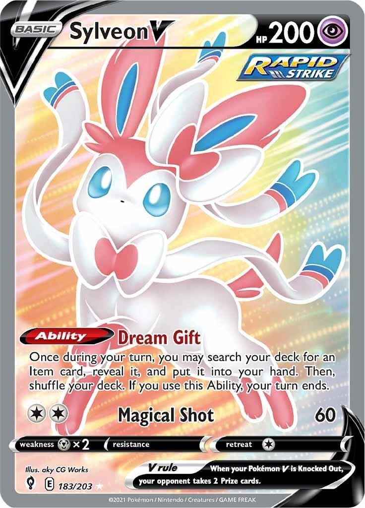 Sylveon Full Art Holo Evolving Skies 183/203