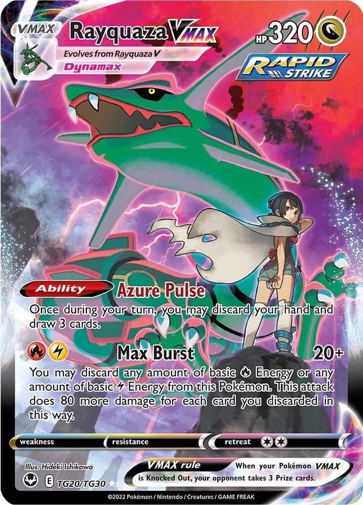 Rayquaza VMAX Full Art Holo Silver Tempest TG20/TG30