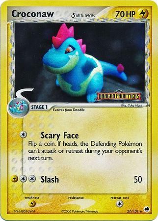 Croconaw Stamped Holo Dragon Frontiers 27/101