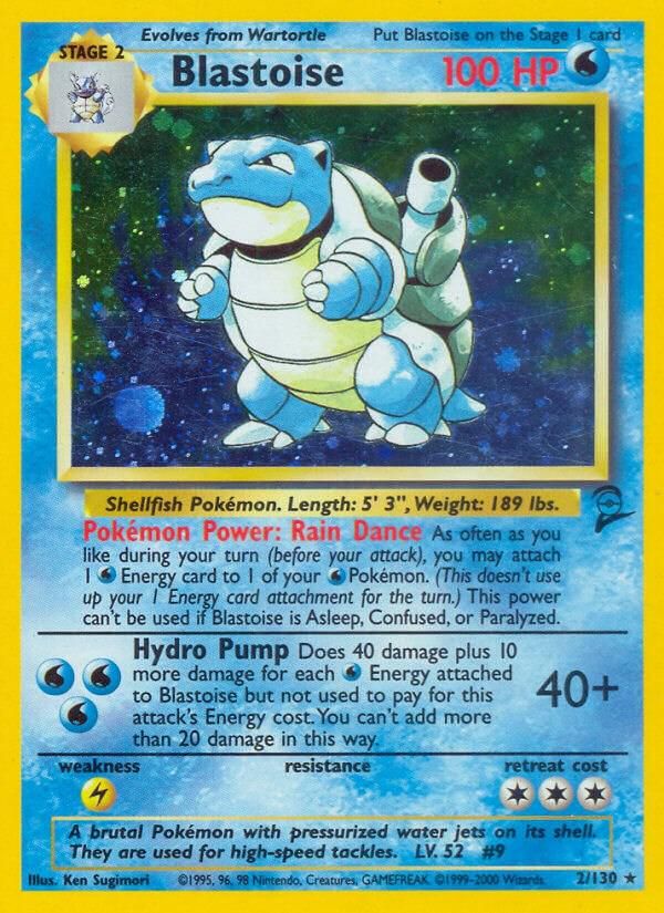 Blastoise Holo Base Set 2 2/130