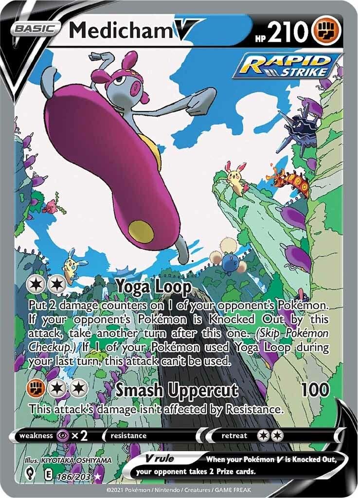 Medicham V Full Art Holo Evolving Skies 186/203
