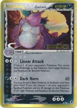 Nidoking Stamped Holo Dragon Frontiers 6/101