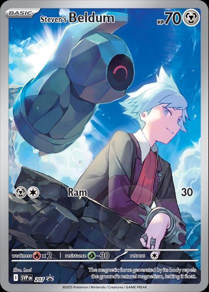 Steven's Beldum Full Art Holo Promo 207