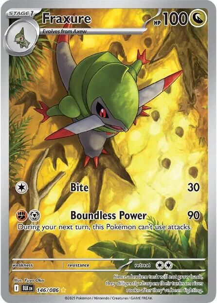 Fraxure Full Art Holo Black Bolt 146/86