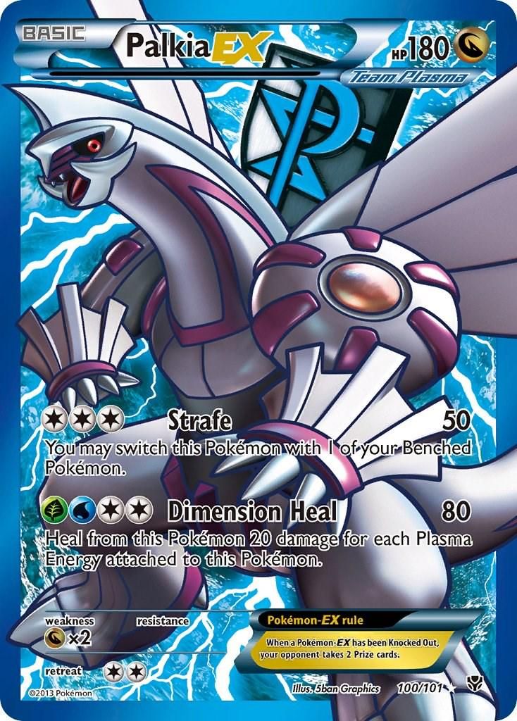 Palkia EX Team Plasma Full Art Holo Plasma Blast 100/101