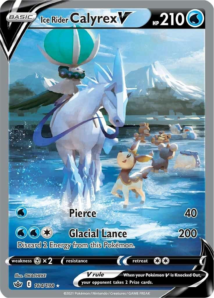 Ice Rider Calyrex V Full Art Holo Chilling Reign 164/198