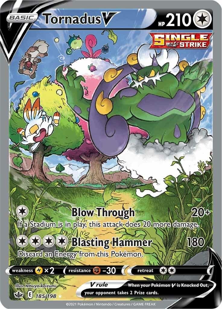 Tornadus V Full Art Holo Chilling Reign 185/198