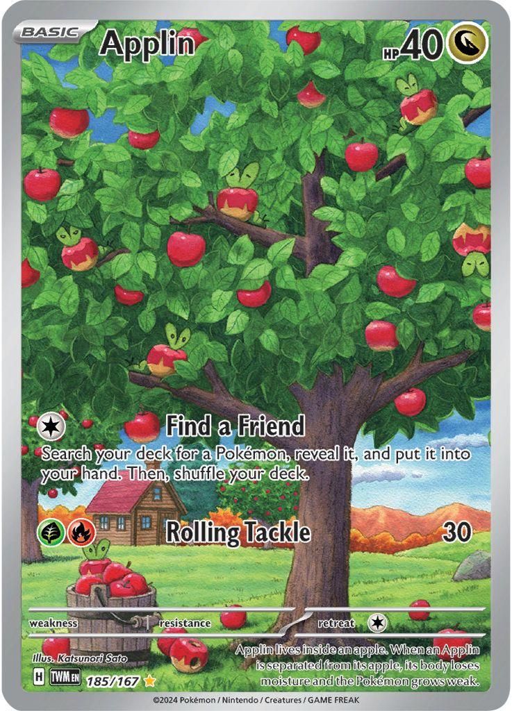 Applin Full Art Holo Twilight Masquerade 185/167