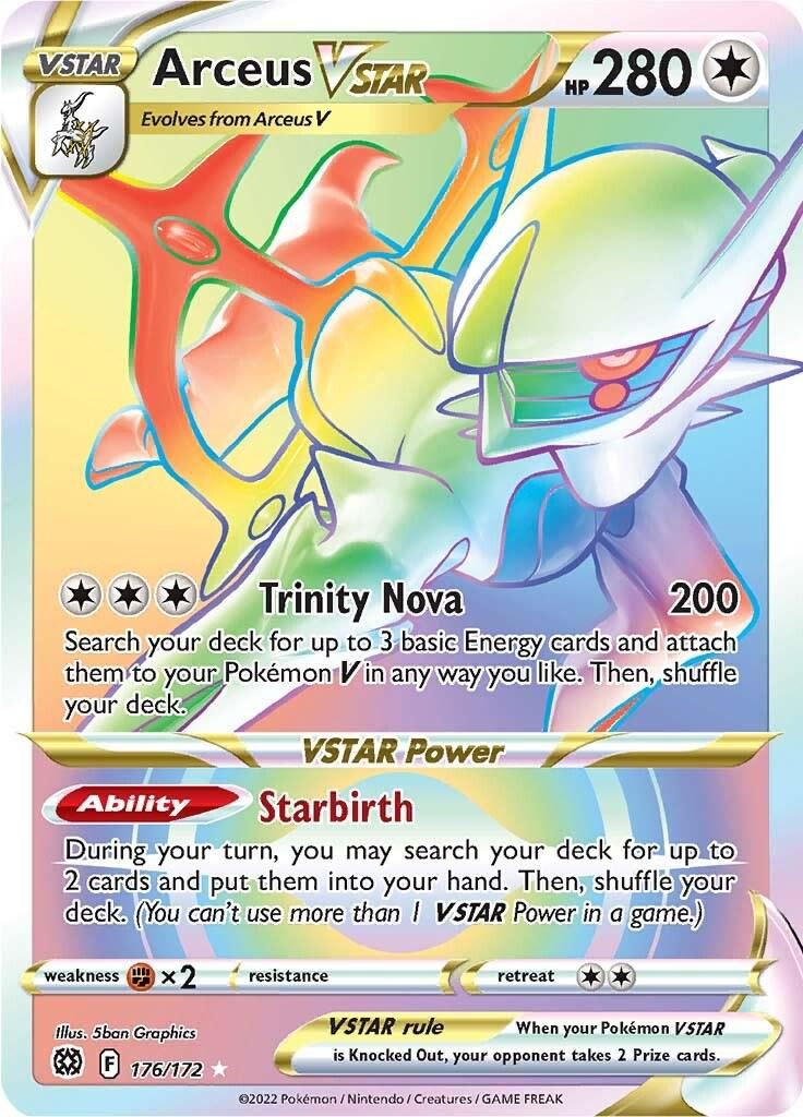 Arceus VSTAR Full Art Holo Brilliant Stars 176/172