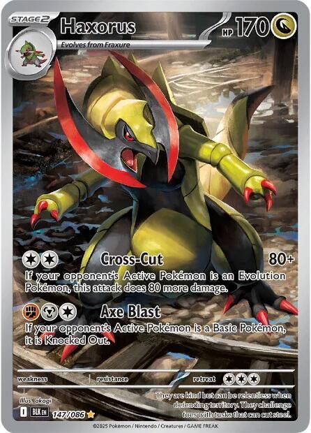 Haxorus Full Art Holo Black Bolt 147/86