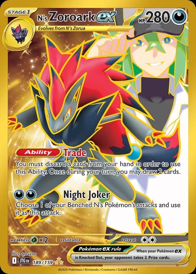 N's Zoroark EX Full Art Holo Journey Together 189/159
