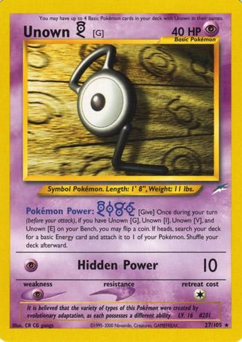 Unown G Neo Destiny 27/105