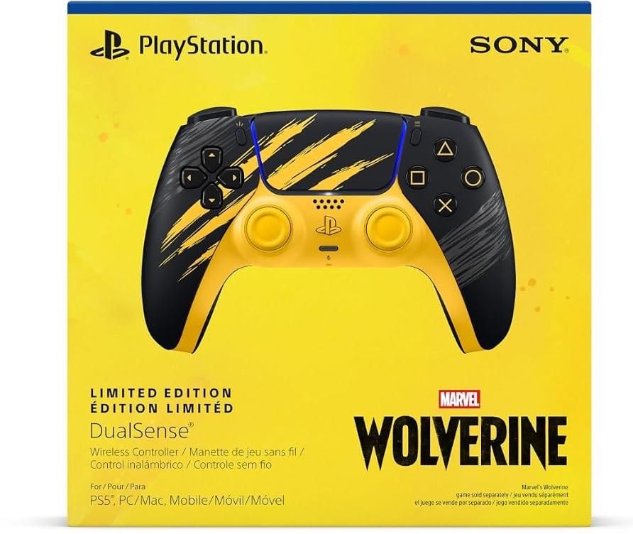 PS5 Controller Dual Sense Battle Yellow Wolverine Edition, Condition: CIB