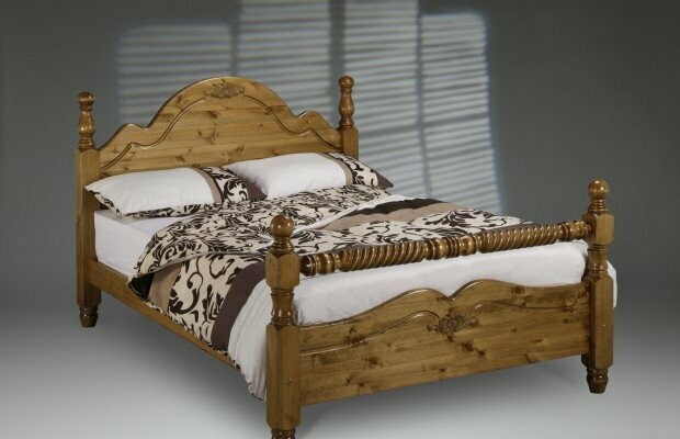 Windsor rail end pine bed frame