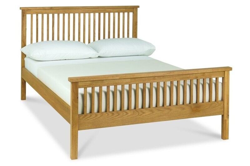 Georgia oak finish high foot end bed frame