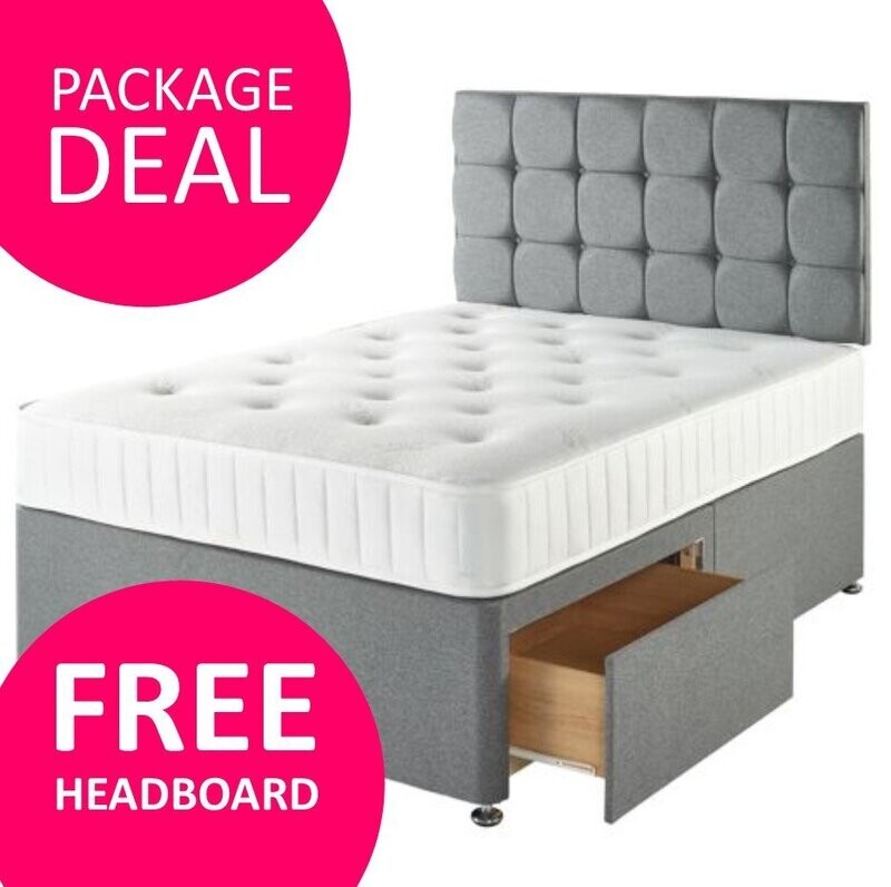 Waveney divan package set with FREE strutted headboard