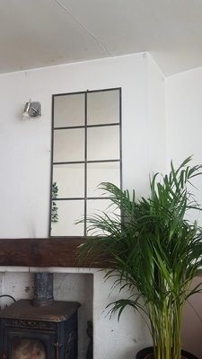 Industrial Style Leaded Window Mirror