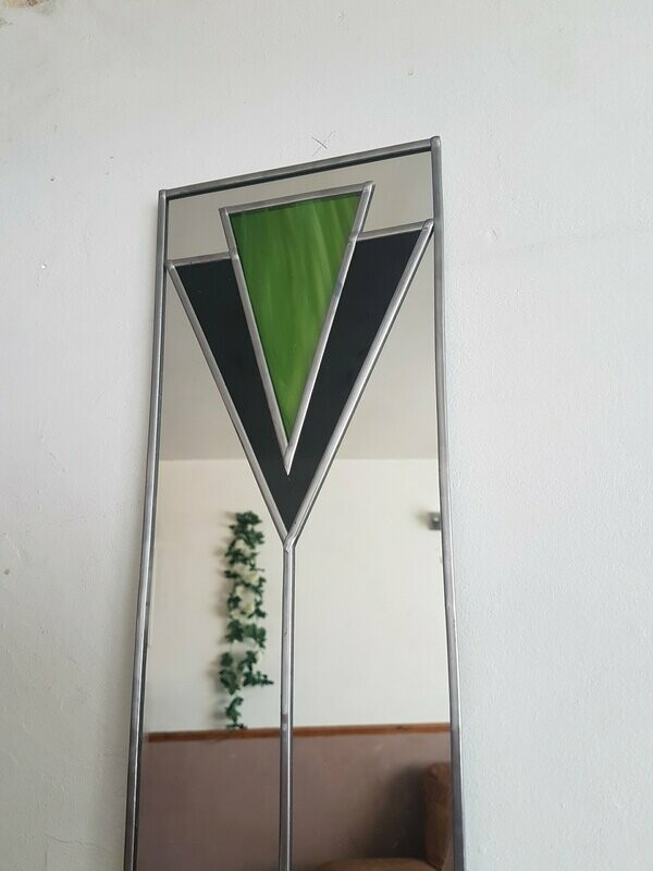 Art Deco Stained Glass Mirror