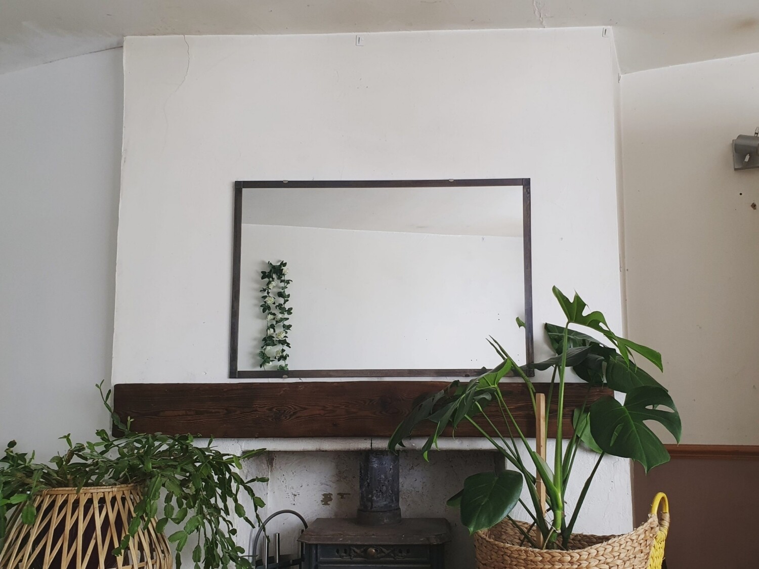 Industrial Aged Lead Frame Mirror  91x61cm 3x2 FT