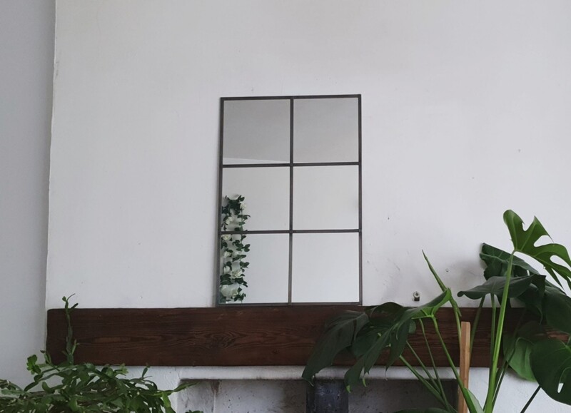 Industrial Style Leaded Window Mirror