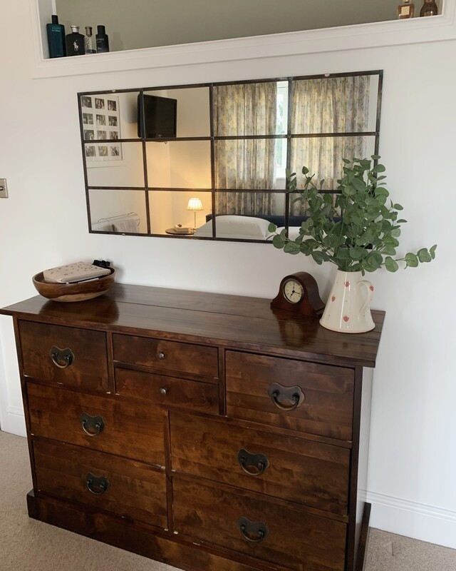 Industrial Style Leaded Grid Mirror Very large  115x56cm