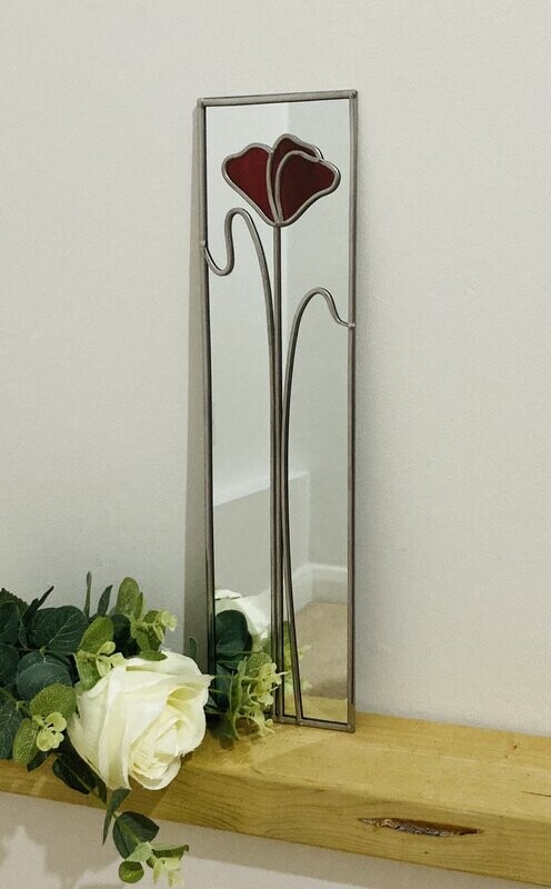 Poppy 6 Red 10x40cms