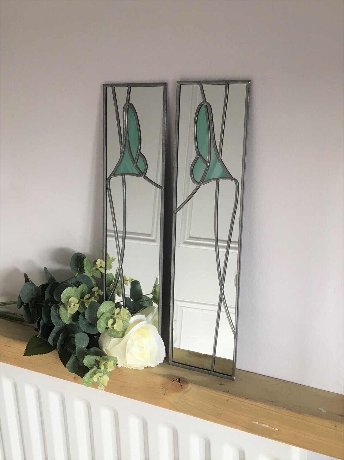 Lily 10x40cm pair in Duck Egg
