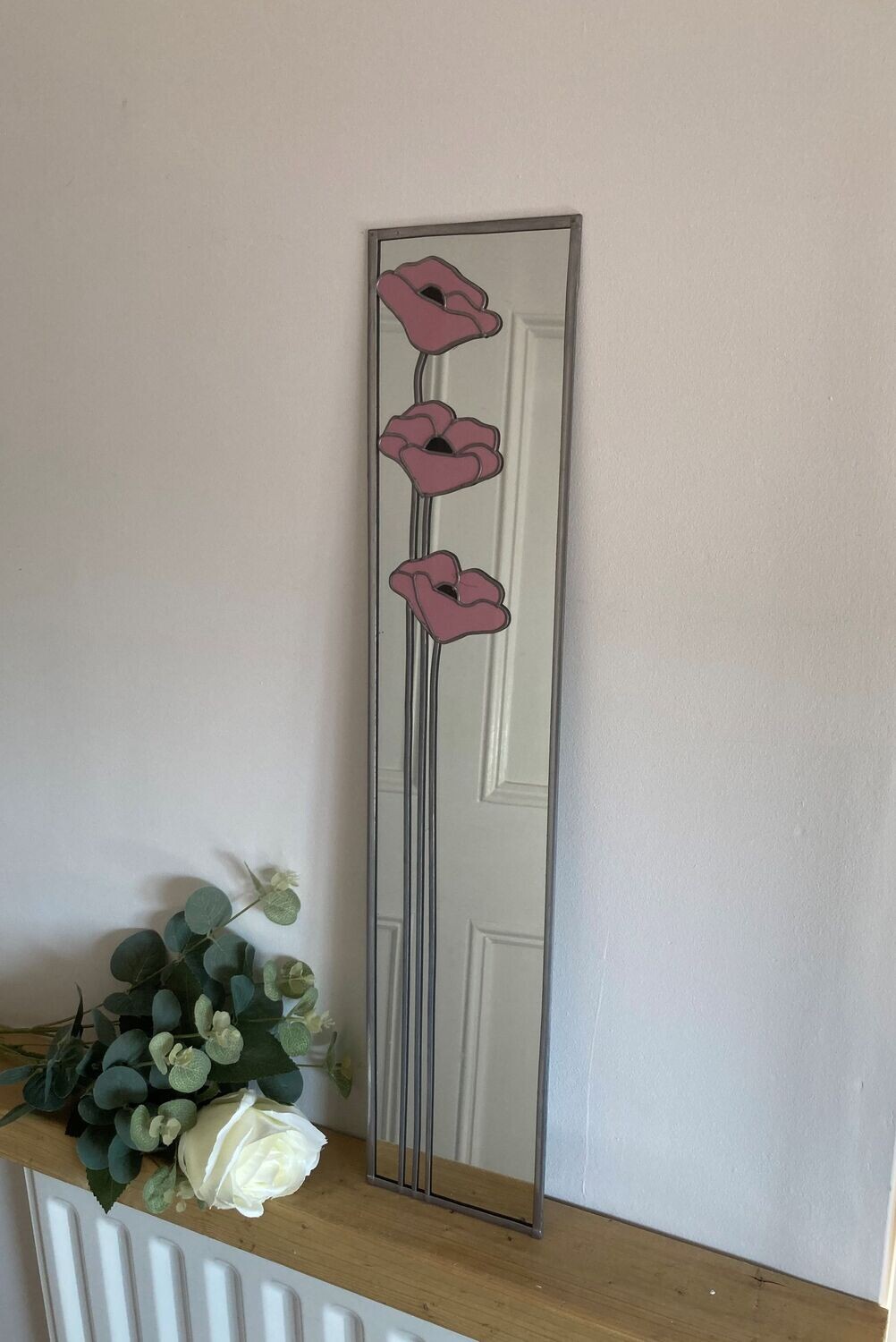 Art Nouveau Poppies in Pink 12.5x61cm