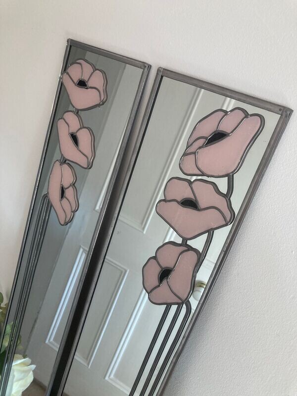 Poppies in Pink12.5x61cm pair