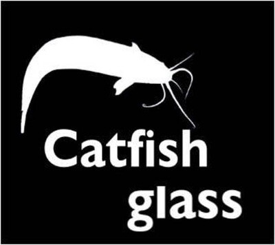 CUSTOM ORDER KARLINE - Catfish Glass Trio X2 One Rose 8 pair in Red and one Rose 8 pair in purple with 15x40 centre panels in both sets