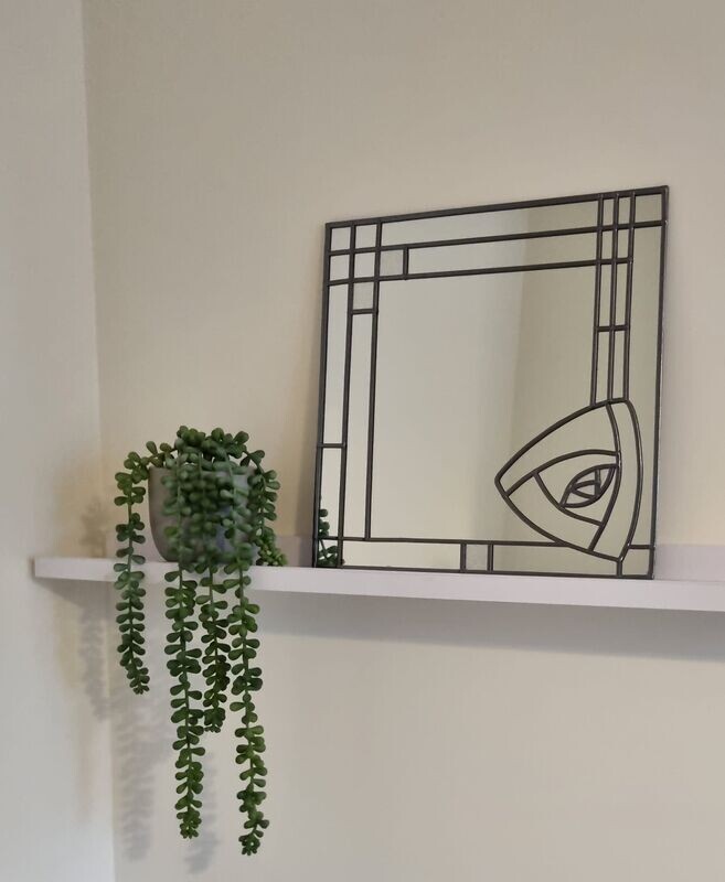 Modern Style Charles Rennie Mackintosh Mirror 30x30cm