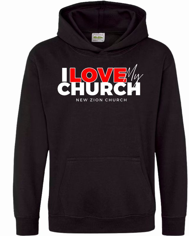 I LOVE My Church Black Hoodie