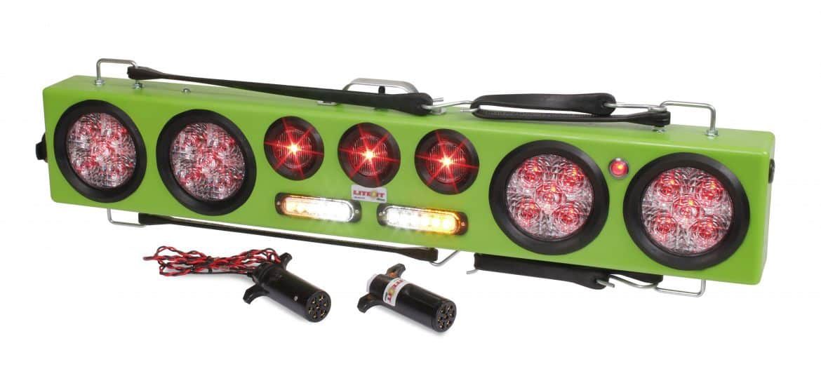 36" LITE-IT WIRELESS TOWLIGHT BAR WITH AMBER/WHITE STROBES, COLOR: SAFETY GREEN