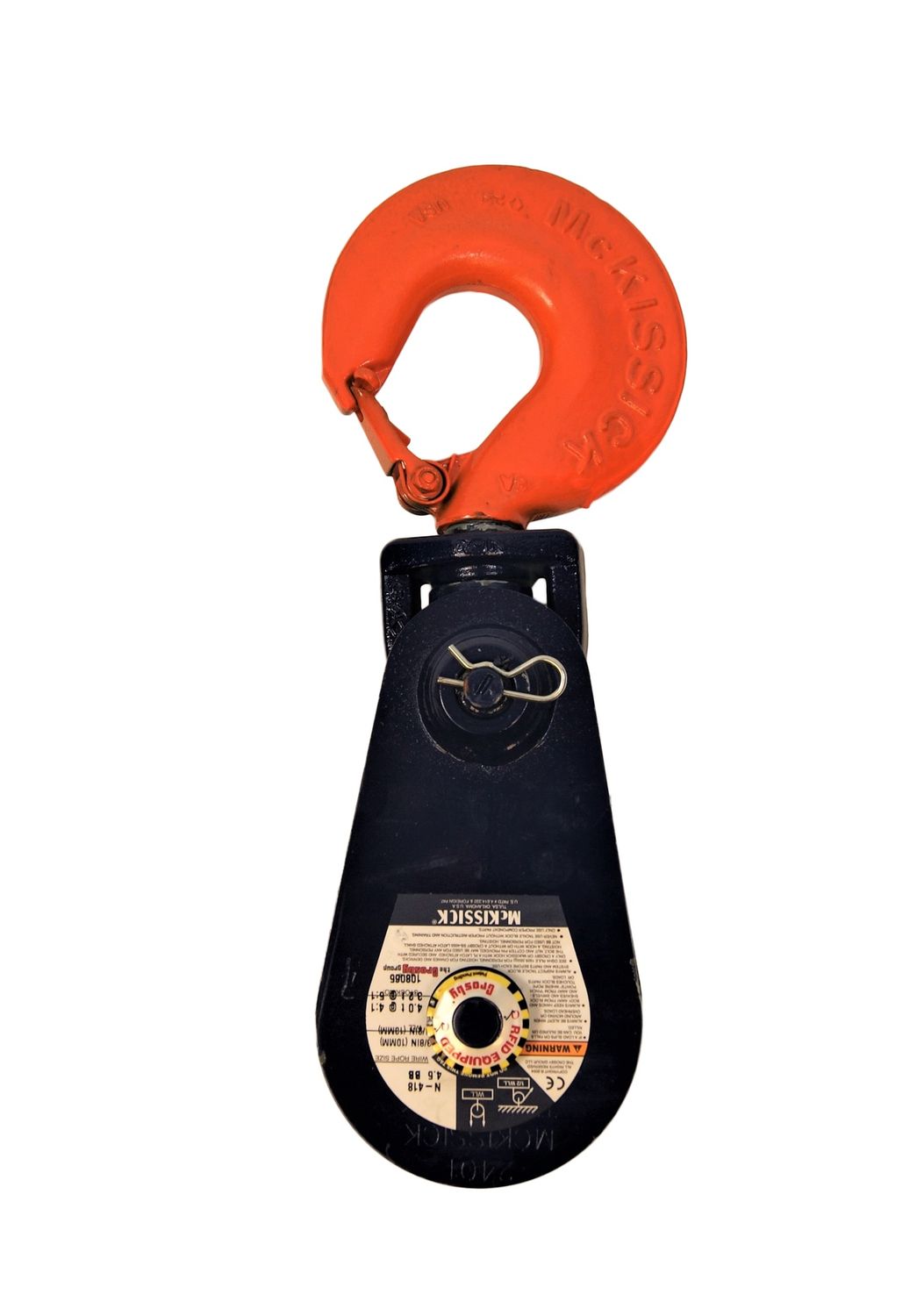 SNATCH BLOCK W/ SWIVEL HOOK, WIRE ROPE SIZE | W.L.L. | SHEAVE DIAM.: 5/16" - 3/8" | 2 TON | 3"