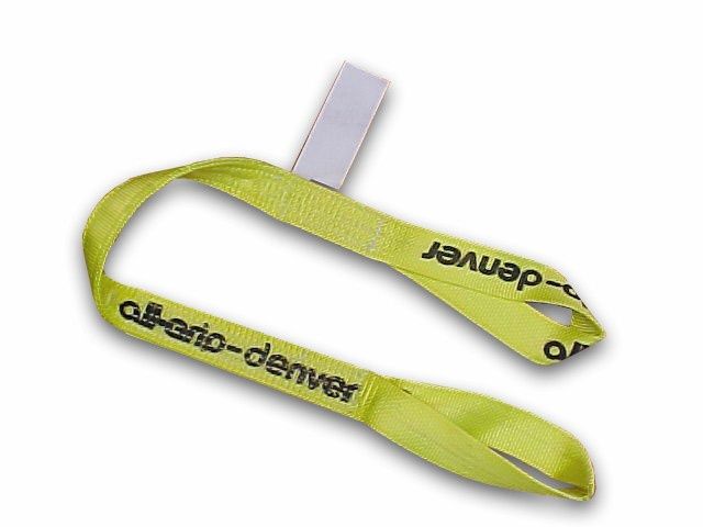 2 PLY HI-VIZ POLYESTER WE SLING EYE &amp; EYE TWIST, WIDTH | LENGTH | WORKING LOAD LIMIT: 2" | 4' | 6,200V LBS, 4,960C LBS, 12,400B LBS