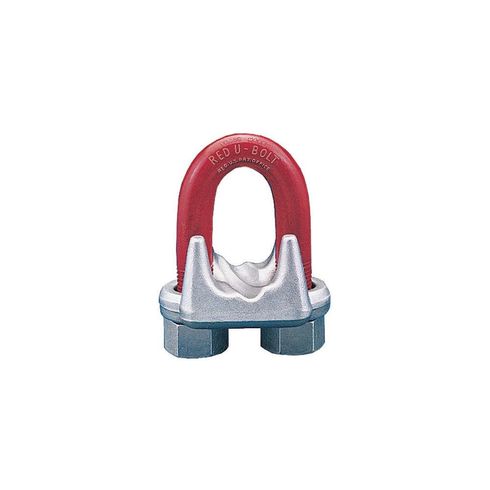 RED -U-BOLT FORGED WIRE ROPE CLIP, Size: 3/8"
