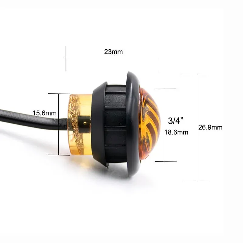 3/4" CLEARANCE/MARKER LIGHTS, COLOR: AMBER