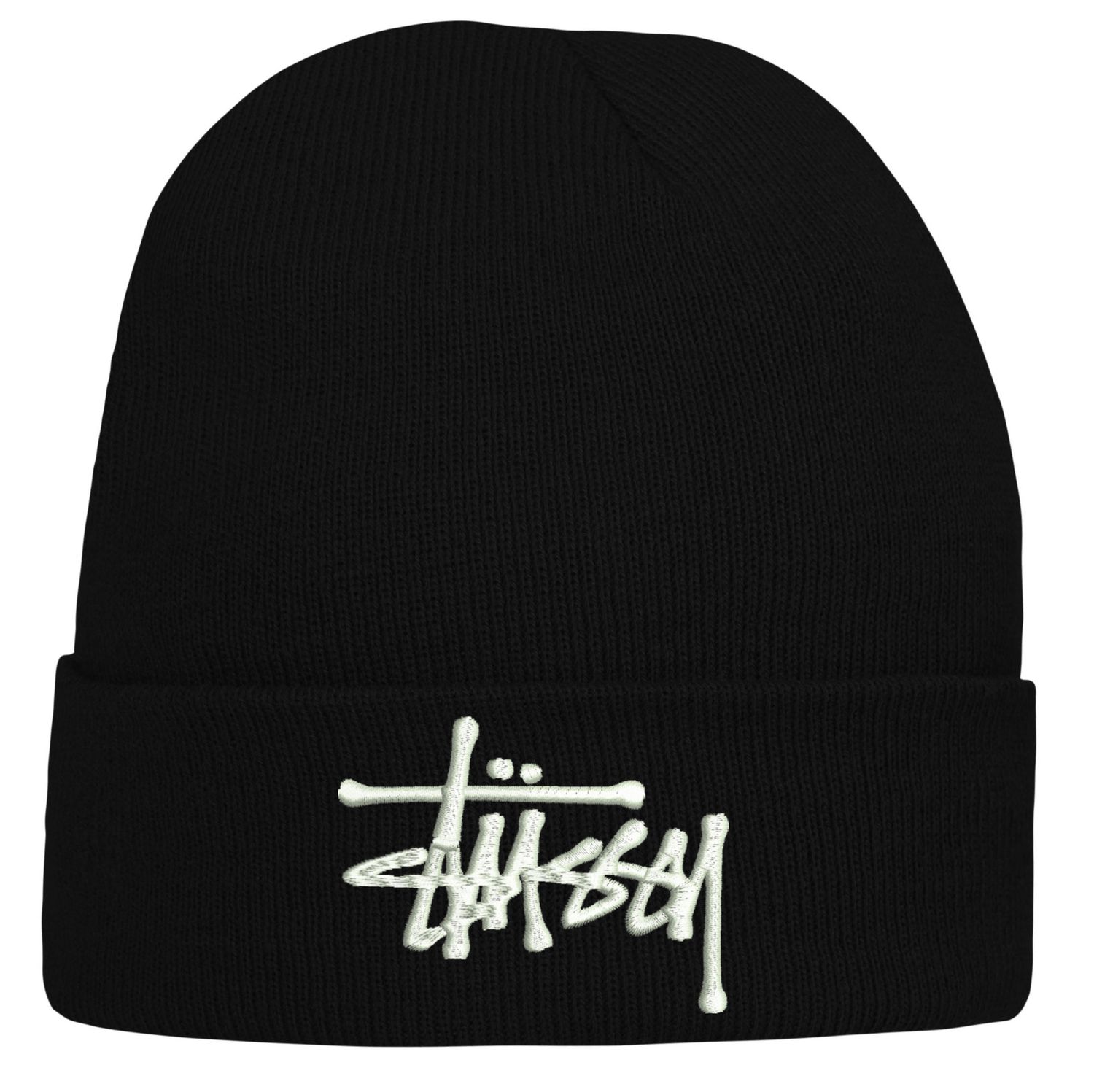 Czapka Stussy CUFF BEANIE STOCK Black z haftem