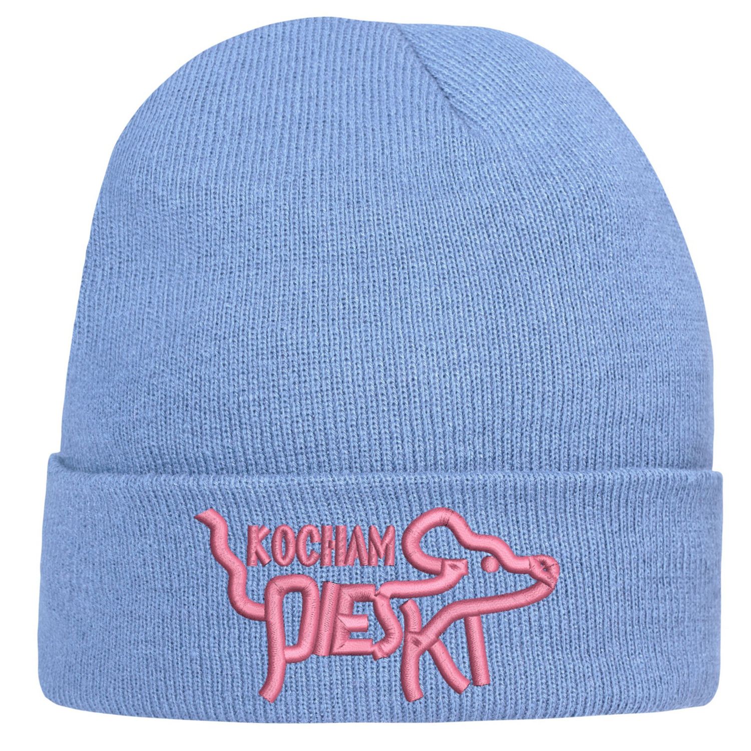 CZAPKA zimowa z haftem KOCHAM PIESKI na prezent KOCHAM PIESKI