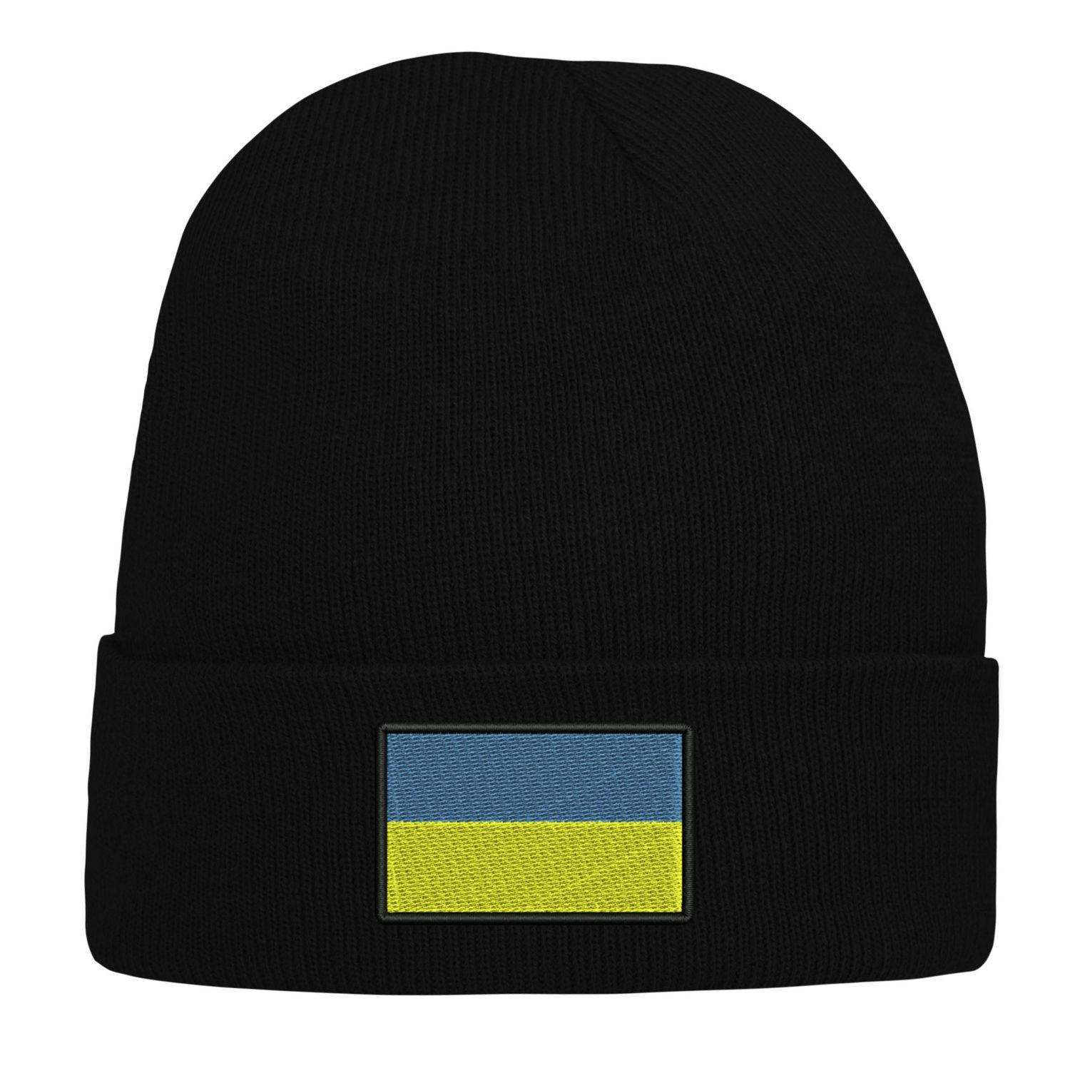 CZAPKA zimowa z haftem FLAGA UKRAINY SLAVA UKRAINIE