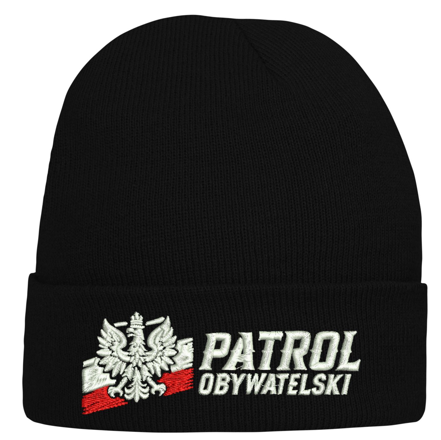 CZAPKA zimowa z haftem PATROL OBYWATELSKI HAFT na prezent PATRIOTA