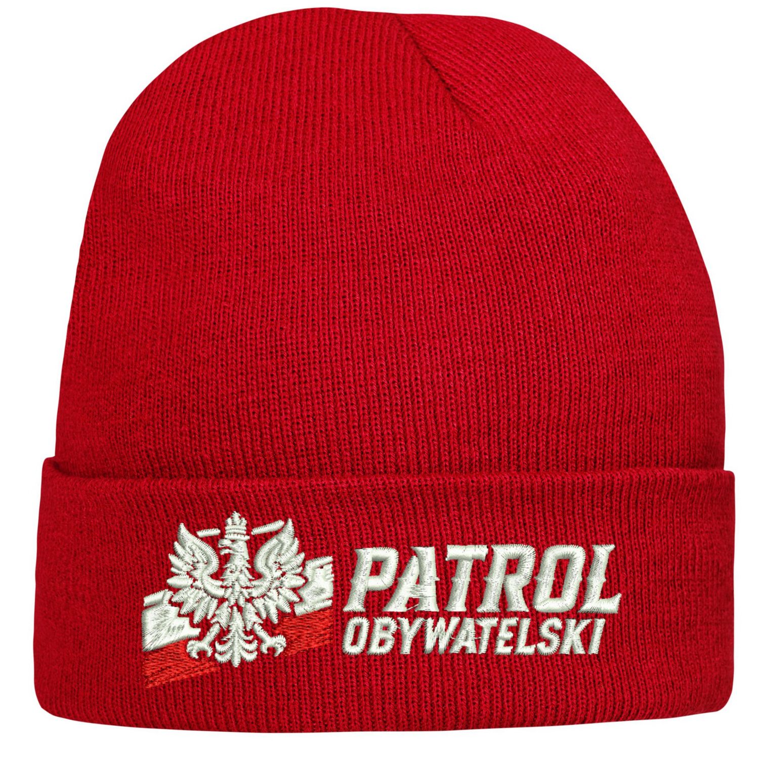 CZAPKA zimowa z haftem PATROL OBYWATELSKI HAFT na prezent PATRIOTA