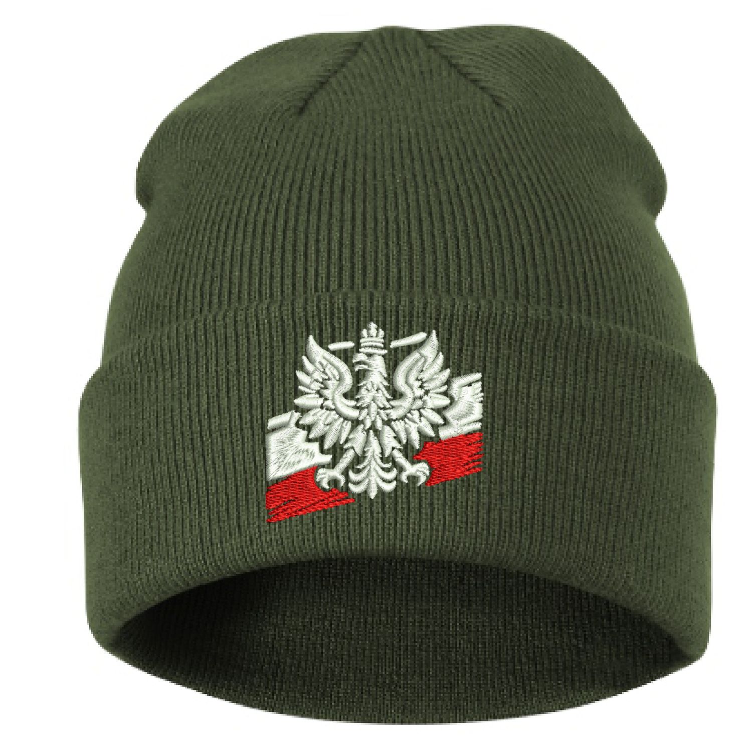 CZAPKA zimowa z haftem ORZEŁEK GODŁO HAFT na prezent PATRIOTA ORZEŁ