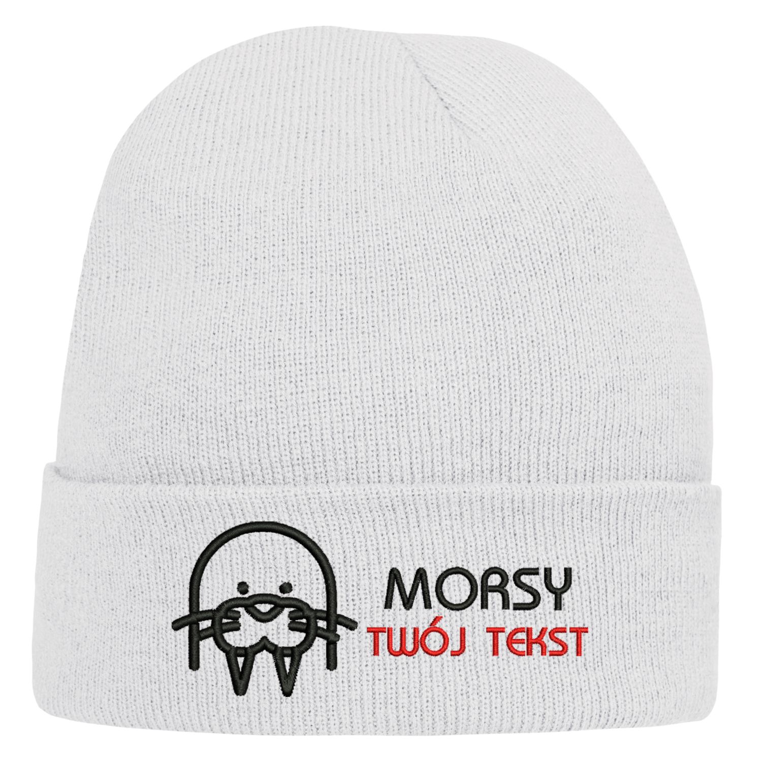 CZAPKA zimowa z haftem mors twój tekst na prezent dla morsów IMIĘ KSYWA LOGO TWÓJ POMYSŁ