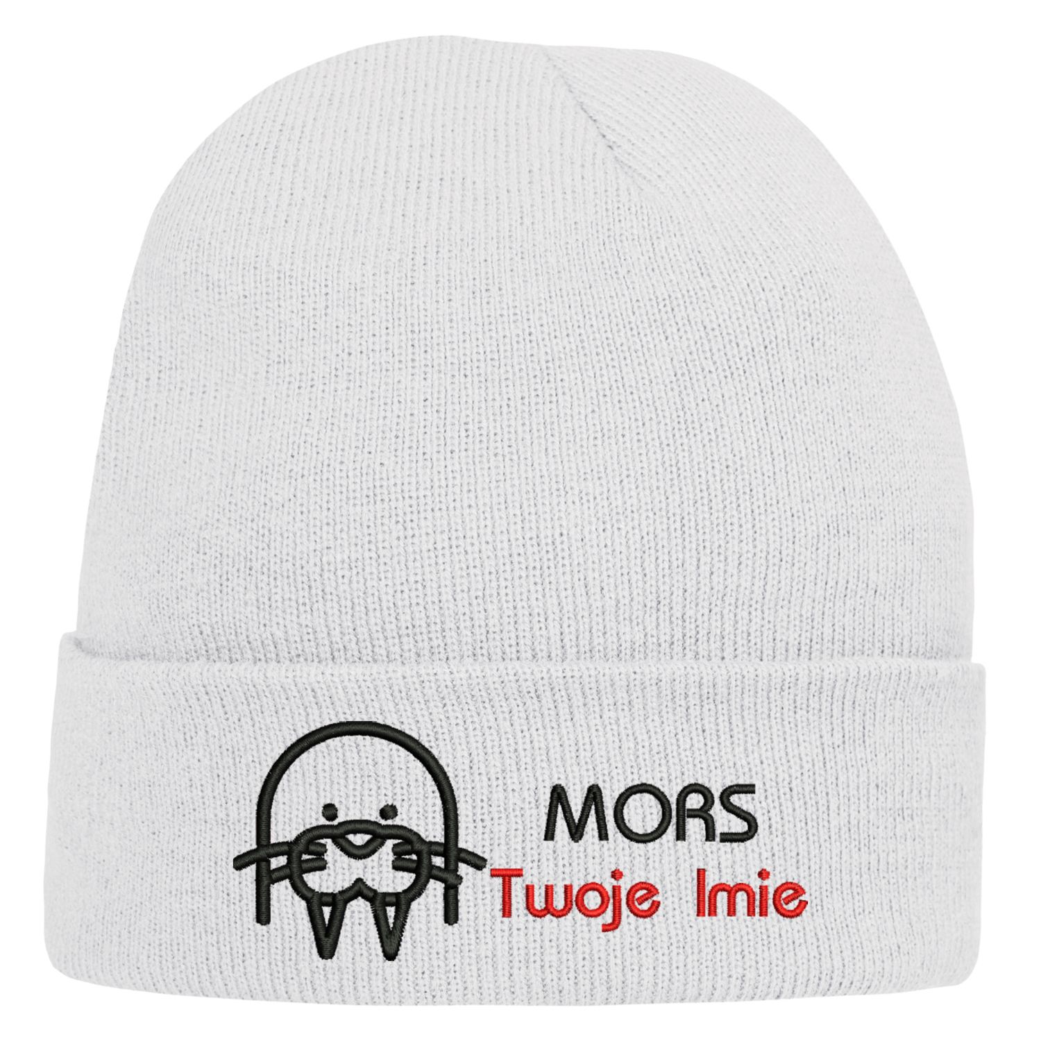 CZAPKA zimowa z haftem mors twój tekst na prezent dla morsów IMIĘ KSYWA LOGO TWÓJ POMYSŁ