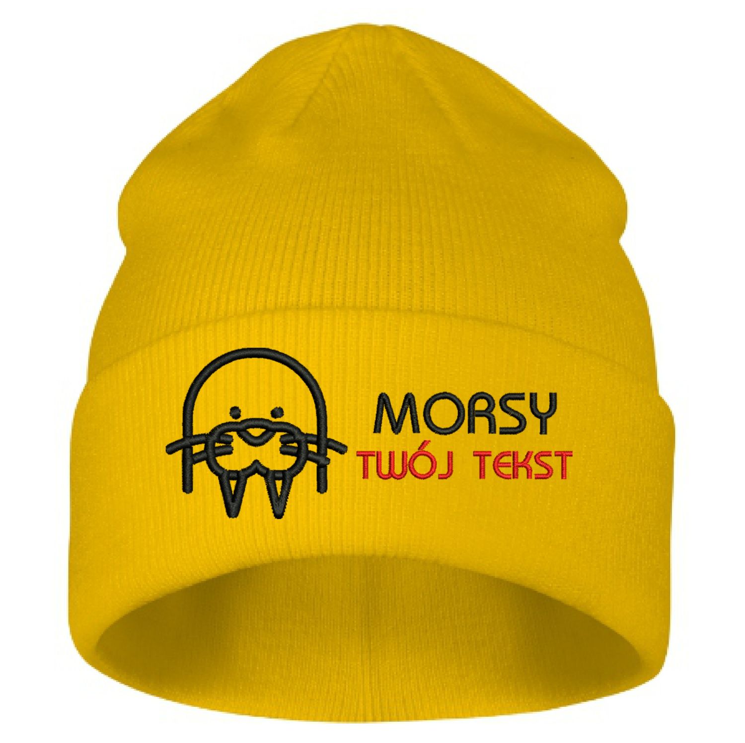 CZAPKA zimowa z haftem mors twój tekst na prezent dla morsów IMIĘ KSYWA LOGO TWÓJ POMYSŁ